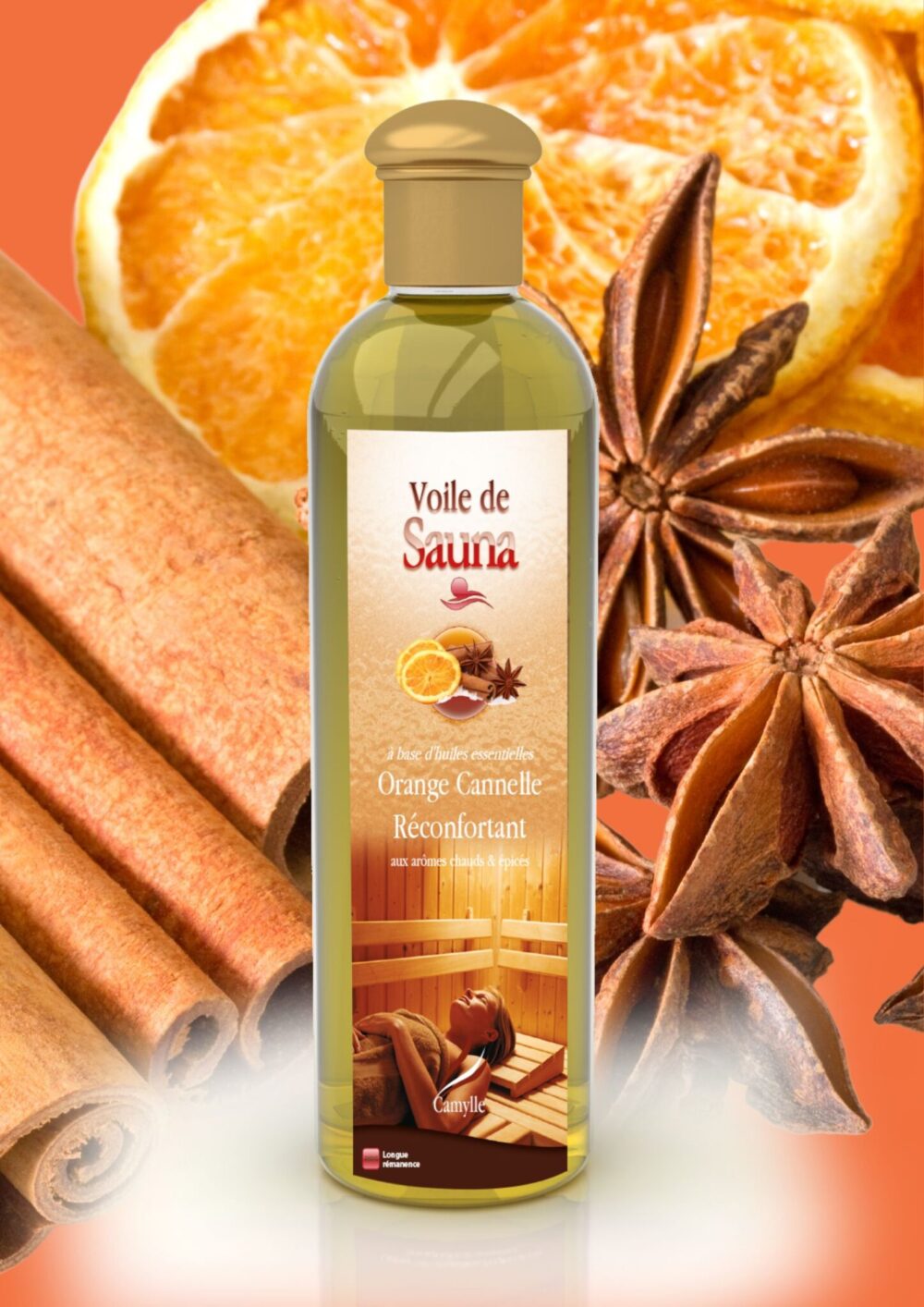 Voile de Sauna - Orange cannelle